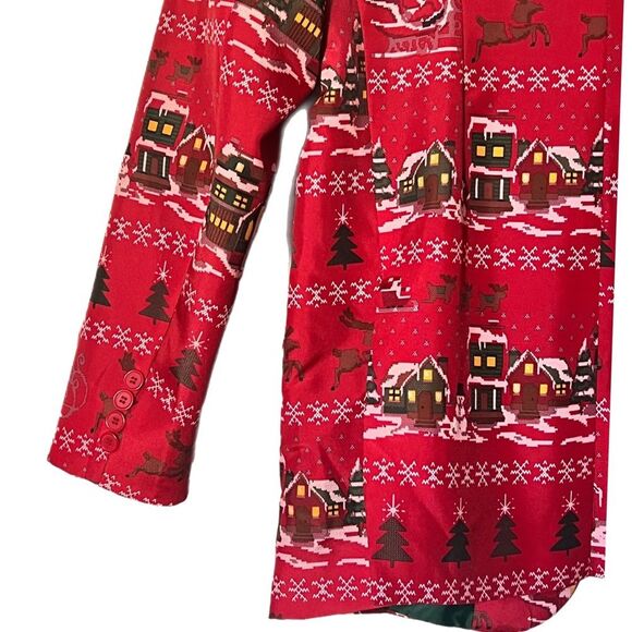 Men's Christmas Blazer Jacket - Ugly Christmas Sweater - Picture 5 of 7